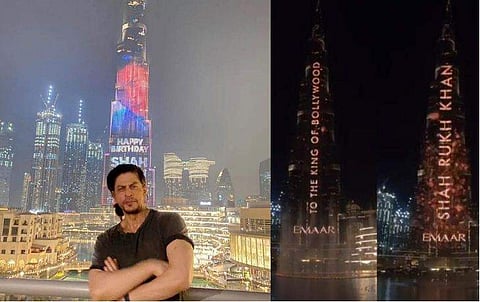 കിങ് ഖാന് സമ്മാനമൊരുക്കി ബുർജ് ഖലീഫ, വലിയ സ്ക്രീനിലെ പിറന്നാൾ ആശംസ; വിഡിയോ   