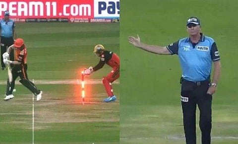 ഫ്രീഹിറ്റില്‍ റണ്‍ഔട്ടായി മൊയിന്‍ അലി, കാരണമില്ലാതെ സ്റ്റംപ് തൊട്ട് ഡിവില്ലിയേഴ്‌സ്; ബാംഗ്ലൂരിന് പാടെ പിഴച്ചു 