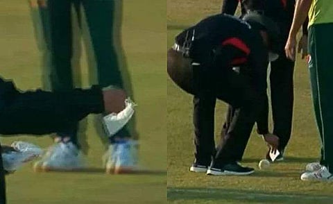 സിംബാബ്‌വെക്കെതിരെ പന്തില്‍ ഉമിനീര് പുരട്ടി വഹാബ് റിയാസ്; അമ്പയര്‍മാരുടെ താക്കീത് 