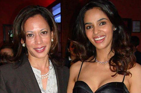 കമലയുടെ ചരിത്ര നേട്ടം പത്ത് വര്‍ഷം മുന്‍പ് പ്രവചിച്ച് മല്ലിക ഷെരാവത്ത്, ഫണ്‍ പാര്‍ട്ടിയുടെ ചിത്രം വൈറല്‍ 