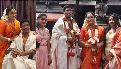 യമുനയും ദേവനും മക്കൾക്കൊപ്പം വിവാഹവേളയിൽ ഫേയ്സ്ബുക്ക് ചിത്രം