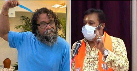 ഹരീഷ് പേരടി, സുരേഷ് ​ഗോപി /ഫെയ്സ്ബുക്ക് ചിത്രം