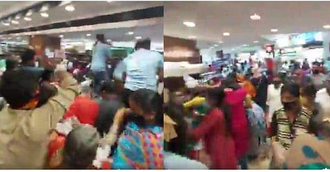 കോവിഡ് പ്രോട്ടോക്കോള്‍ ലംഘിച്ച് നടന്ന ആദായ വില്‍പ്പന/വീഡിയോ ദൃശ്യം