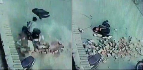 അപകടത്തിന്റെ വീഡിയോ ദൃശ്യം/ എഎൻഐ