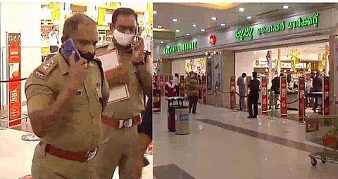 മാളില്‍ പൊലീസ് പരിശോധന നടത്തുന്നു / വീഡിയോ ചിത്രം