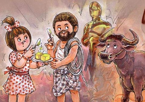 'ജല്ലി നല്ലത്'; 'ജല്ലിക്കട്ടി'ന് ആദരവുമായി അമുൽ ഡൂഡിൽ 