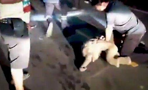 വാഹനം ഇടിച്ച കുട്ടിയാനയ്ക്ക് പ്രഥമ ശുശ്രൂഷ/ വീഡിയോ ദൃശ്യം