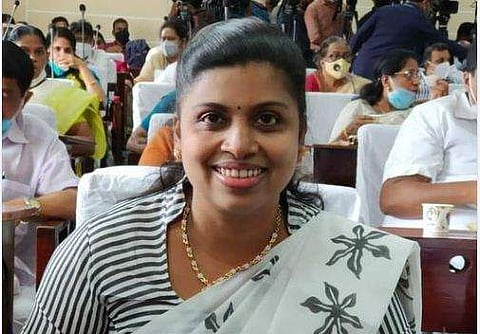 ചെയർപേഴ്സണായി തെരഞ്ഞെടുക്കപ്പെട്ട ബിൻസി സെബാസ്റ്റ്യൻ/ ഫെയ്സ്ബുക്ക് ചിത്രം