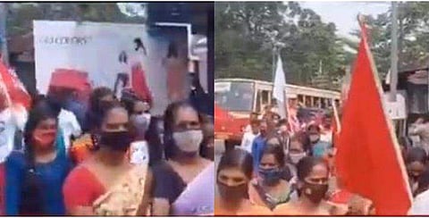 ആലപ്പുഴയില്‍ സിപിഎം പ്രവര്‍ത്തകരുടെ പ്രതിഷേധമാര്‍ച്ച് / ടെലിവിഷന്‍ ചിത്രം