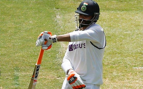 ഹാഫ് സെഞ്ചുറി ആഘോഷിക്കുന്ന ജഡേജ/ ചിത്രം: ട്വിറ്റർ