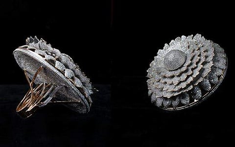 12,638 വജ്രങ്ങള്‍ കൊണ്ട് ഒരു മോതിരം; 25കാരന്റെ അമൂല്യ സൃഷ്ടി; ഗിന്നസ് റെക്കോര്‍ഡ്