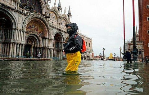 പ്രതിരോധ സംവിധാനം പണിമുടക്കി; വെനീസ് ന​ഗരം വെള്ളത്തിൽ മുങ്ങി