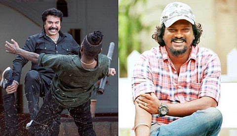 സംവിധായകന്റെ നെഞ്ചില്‍ ചവിട്ടി മമ്മൂട്ടി, വീഴ്ച കണ്ട് കയ്യടിച്ച് കാണികള്‍; ഷൈലോക്ക് മേക്കിങ് വീഡിയോ