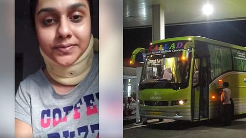 'ഞങ്ങള്‍ ജീവനോടെ തിരിച്ചെത്തിയത് അത്ഭുതം, ഗര്‍ഭിണിയുണ്ടെന്ന് പറഞ്ഞിട്ടും കൂസാതെ അമിത വേഗത, അപകടകാരണം ഡ്രൈവറുടെ തോന്ന്യവാസം'; കല്ലടയ്‌ക്കെതിരെ യാത്രക്കാരി ( വീഡിയോ)