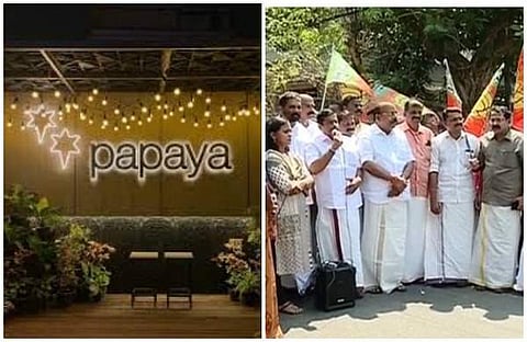 കരുണ വിവാദം: ആഷിഖ് അബുവിന്റെ കഫേ പപ്പായയിലേക്ക് ബിജെപി മാര്‍ച്ച്