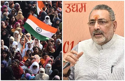 ഷഹീന്‍ബാഗില്‍ നടക്കുന്നത് രാജ്യത്തിന് എതിരെ ചാവേര്‍ ആക്രമണത്തിനുള്ള പരിശീലനം: കേന്ദ്രമന്ത്രി ഗിരിരാജ് സിങ്