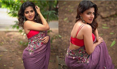 സാരിയില്‍ തിളങ്ങി ഫഹദിന്റെ നായിക; ഐശ്വര്യ മേനോന്റെ ഫോട്ടോഷൂട്ട് ചിത്രങ്ങള്‍