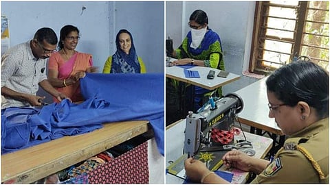 കോവിഡ് 19: മാസ്‌കുകള്‍ കിട്ടാനില്ല; പൊലീസുകാര്‍ക്കായി ആധുനിക മാസ്‌കുകള്‍ നിര്‍മ്മിച്ച് ഭാര്യമാര്‍