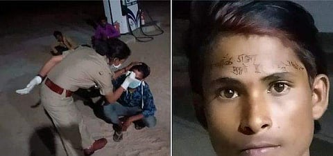 'ഞാന്‍ ലോക്ക്ഡൗണ്‍ ഉത്തരവ് ലംഘിച്ചു'; തൊഴിലാളികളുടെ നെറ്റിയിൽ മാർക്കർക്കൊണ്ടെഴുതി പൊലീസ്; വിവാദം (വീഡിയോ)