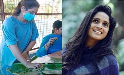 ഇല തുടച്ചും, ഭക്ഷണം വിളമ്പിയും സുരഭി ലക്ഷ്മി; നരിക്കുനിയുടെ കമ്യൂണിറ്റി കിച്ചണിലെ താരം; വിഡിയോ