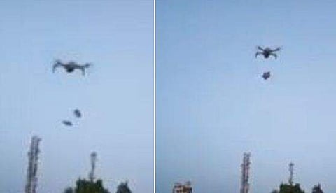 പാൻ മസാല വിൽക്കാനും ഡ്രോണുകൾ! ​'ഹോം ഡെലിവറി'; രണ്ട് പേർ പിടിയിൽ (വീഡിയോ)