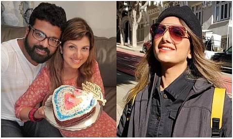 ഞങ്ങളുടെ 10 വർഷത്തെ പ്രണയമാണ് ഈ കേക്കിൽ; വിവാഹവാർഷികം ആഘോഷമാക്കി രംഭ, ചിത്രങ്ങൾ 