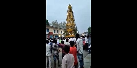 ഹോട്ട്സ്പോട്ടിൽ ലോക്ക്ഡൗൺ ലംഘിച്ച് രഥോത്സവം; പങ്കെടുത്ത് ആയിരങ്ങള്‍ (വീഡിയോ)