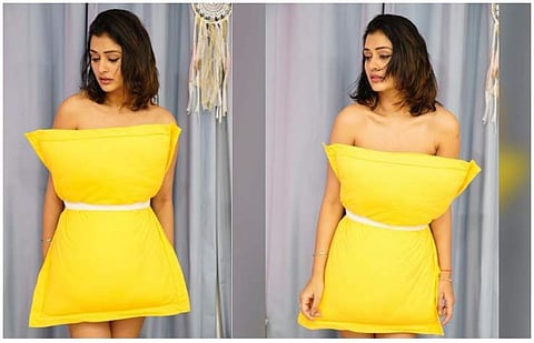 കുട്ടിയുടുപ്പല്ല ഇത് തലയണ! പില്ലോ ചലഞ്ചുമായി ഗ്ലാമര്‍ നായിക 