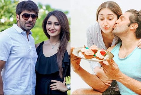 ഭാര്യയുടെ കപ്പ് കേക്കിന് ആര്യയുടെ സ്നേഹചുംബനം; താരദമ്പതികളുടെ പാചക പരീക്ഷണങ്ങൾ 