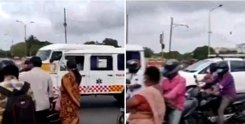 വിഐപി അല്ലേ പ്രധാനി ! ; ഉന്നതന് കടന്നുപോകാന്‍ അംബുലന്‍സിനെ അടക്കം തടഞ്ഞുവെച്ച് പൊലീസ് ( വീഡിയോ)