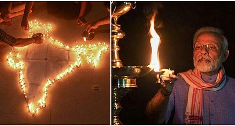 ഐക്യദീപത്തിൽ പങ്കാളികളായി മുഖ്യമന്ത്രിയും മന്ത്രിമാരും ​ഗവർണറും ; ക്ലിഫ് ഹൗസിലും രാജ്ഭവനിലും മന്ത്രിമന്ദിരങ്ങളിലും ദീപം തെളിച്ചു