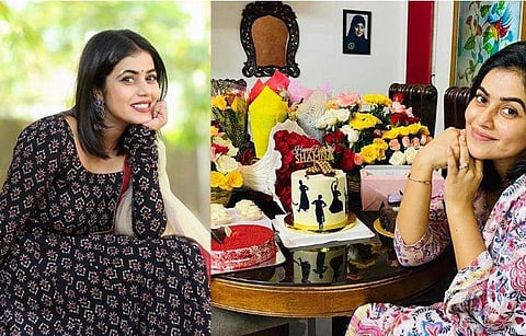ചിലങ്ക കേക്ക് മുറിച്ച് ആഘോഷം; നടി ഷംനയുടെ ജന്മദിനം, ചിത്രങ്ങള്‍  