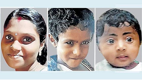 അമ്മയും രണ്ടു പിഞ്ചുകുട്ടികളും വീടിനുള്ളിൽ മരിച്ച നിലയിൽ