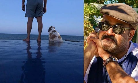 കടലിലേക്ക് നോക്കി നിൽക്കുന്ന അപ്പു, കൂട്ടിന് 'വിസ്കി'യും; മോഹൻലാൽ പകർത്തിയ ചിത്രം