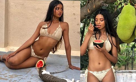 തണ്ണിമത്തനും കിവി പൂച്ചയും; ബിക്കിനിയില്‍ ഷോണ്‍ റോമിയുടെ ലോക്ക്ഡൗണ്‍ ഫോട്ടോഷൂട്ട്, ഹോട്ട് ചിത്രങ്ങള്‍ 