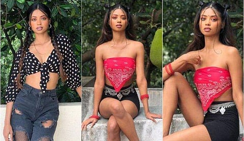 കർച്ചീഫ് കൊണ്ടൊരു ക്രോപ്പ് ടോപ്പ്; ഫാഷൻ ഫോട്ടോഷൂട്ടുമായി വീണ്ടും ഷോൺ റോമി, ചിത്രങ്ങൾ 