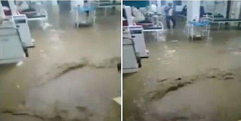 നിനച്ചിരിക്കാതെ പ്രളയജലം കുതിച്ചെത്തി ; മെഡിക്കല്‍ കോളജിലെ അത്യാഹിത വാര്‍ഡ് വെള്ളത്തില്‍ മുങ്ങി ( വീഡിയോ )