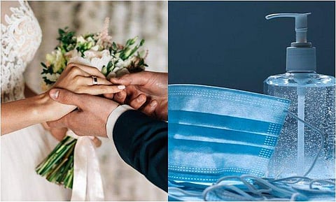 പള്ളിയില്‍ കാഴ്ച സമര്‍പ്പണമായി നല്‍കിയത് സാനിറ്റൈസറും മാസ്‌കും; കോവിഡ് കാലത്തെ കല്യാണങ്ങളിലെ ഒരു വേറിട്ട കാഴ്ച