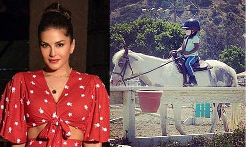 കുതിരസവാരി പഠിച്ച് നിഷ, അഭിമാനമെന്ന് സണ്ണി ലിയോണി; ചിത്രങ്ങള്‍ 