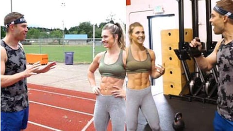 ഇന്‍സ്റ്റഗ്രാം മോഡലിനെ വെല്ലുവിളിച്ച് ഒളിംപ്യന്‍; വര്‍ക്കൗട്ട് ചലഞ്ചില്‍ ജയം ആര്‍ക്കൊപ്പം! വിഡിയോ