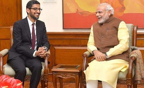 ഗൂഗിള്‍ ഇന്ത്യയില്‍ 75000 കോടി നിക്ഷേപമിറക്കും; ഡിജിറ്റല്‍ ഇന്ത്യക്ക് പിന്തുണ