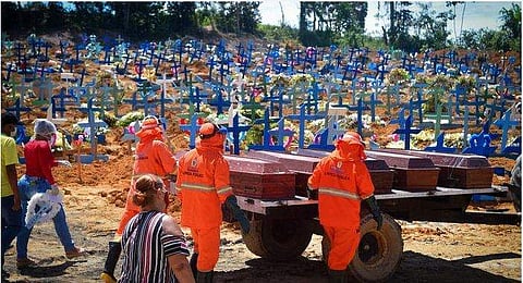 24 മണിക്കൂറിനിടെ മരിച്ചത് നാലായിരത്തിലേറെ പേര്‍ ; കോവിഡ് മരണം ആറുലക്ഷം കടന്നു ;  ലോകത്ത് രോഗബാധിതര്‍ 1.46 കോടി