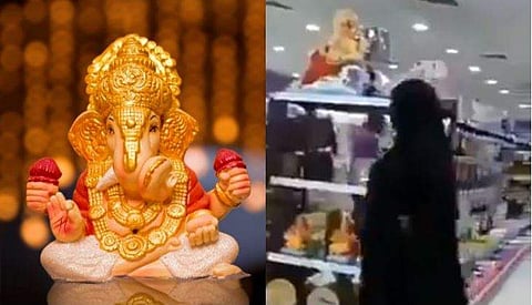 ഗണേശ വിഗ്രഹങ്ങൾ എറിഞ്ഞുടച്ച വിഡിയോ വൈറലായി; 54കാരിക്കെതിരെ കേസെടുത്തു
