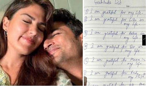 'ബേബു എന്നോടൊപ്പം ഉള്ളതിൽ കടപ്പെട്ടിരിക്കുന്നു', സുശാന്തിന്റെ ഡയറി പരസ്യപ്പെടുത്തി റിയ