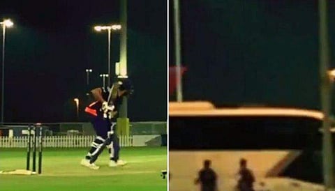 95 മീറ്റര്‍ പറന്ന് രോഹിത്തിന്റെ സിക്‌സ്, ഓടിക്കൊണ്ടിരുന്ന ബസിന്റെ ചില്ല് പൊട്ടിച്ച് ഹിറ്റ്മാന്‍