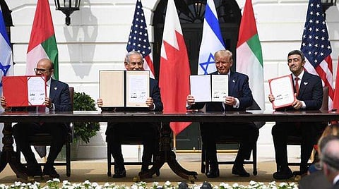 ചരിത്ര കരാര്‍; ഇസ്രായേലുമായി ബഹ്‌റിനും യുഎഇയും സമാധാന ഉടമ്പടിയില്‍ ഒപ്പുവെച്ചു