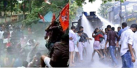 ജലീലിന്റെ രാജി ആവശ്യപ്പെട്ട് ഇന്നും പ്രതിപക്ഷ പ്രതിഷേധം, ലാത്തിച്ചാര്‍ജ്ജ്, ജലപീരങ്കി