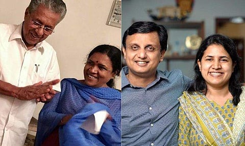പിണറായിക്ക് മരുമകന്റെ വിവാഹവാർഷിക ആശംസ; ഏറ്റെടുത്ത് സോഷ്യൽ മീഡിയ