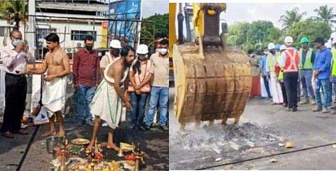 പൂജ കഴിഞ്ഞ് പാലാരിവട്ടം പാലം പൊളിച്ചു തുടങ്ങി ; ഞായറാഴ്ച മുതല്‍  ഗതാഗതനിയന്ത്രണം, അണ്ടര്‍ പാസ് ക്രോസിങ് അനുവദിക്കില്ല-വിഡിയോ