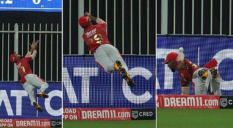 സൂപ്പർമാനായി പറന്ന് പൂരൻ; കിടിലൻ സിക്സർ സേവ്; അമ്പരന്ന് ക്രിക്കറ്റ് ലോകം